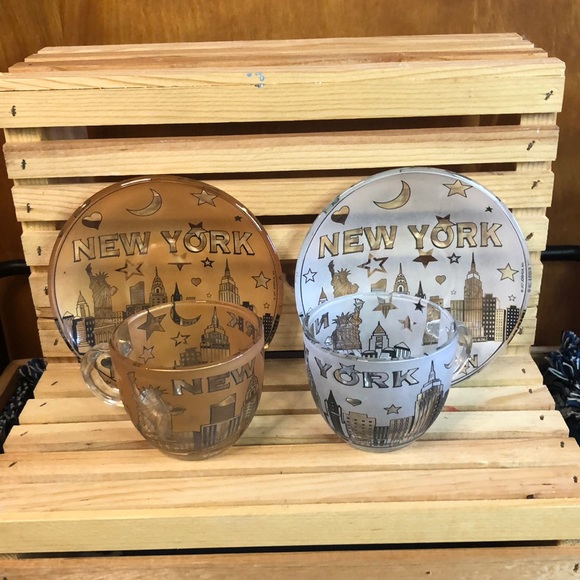 Cappuccino Set.  New York Manhattan Design. Great Condition. - Picture 1 of 4